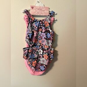 Floral Kids Swim One Piece